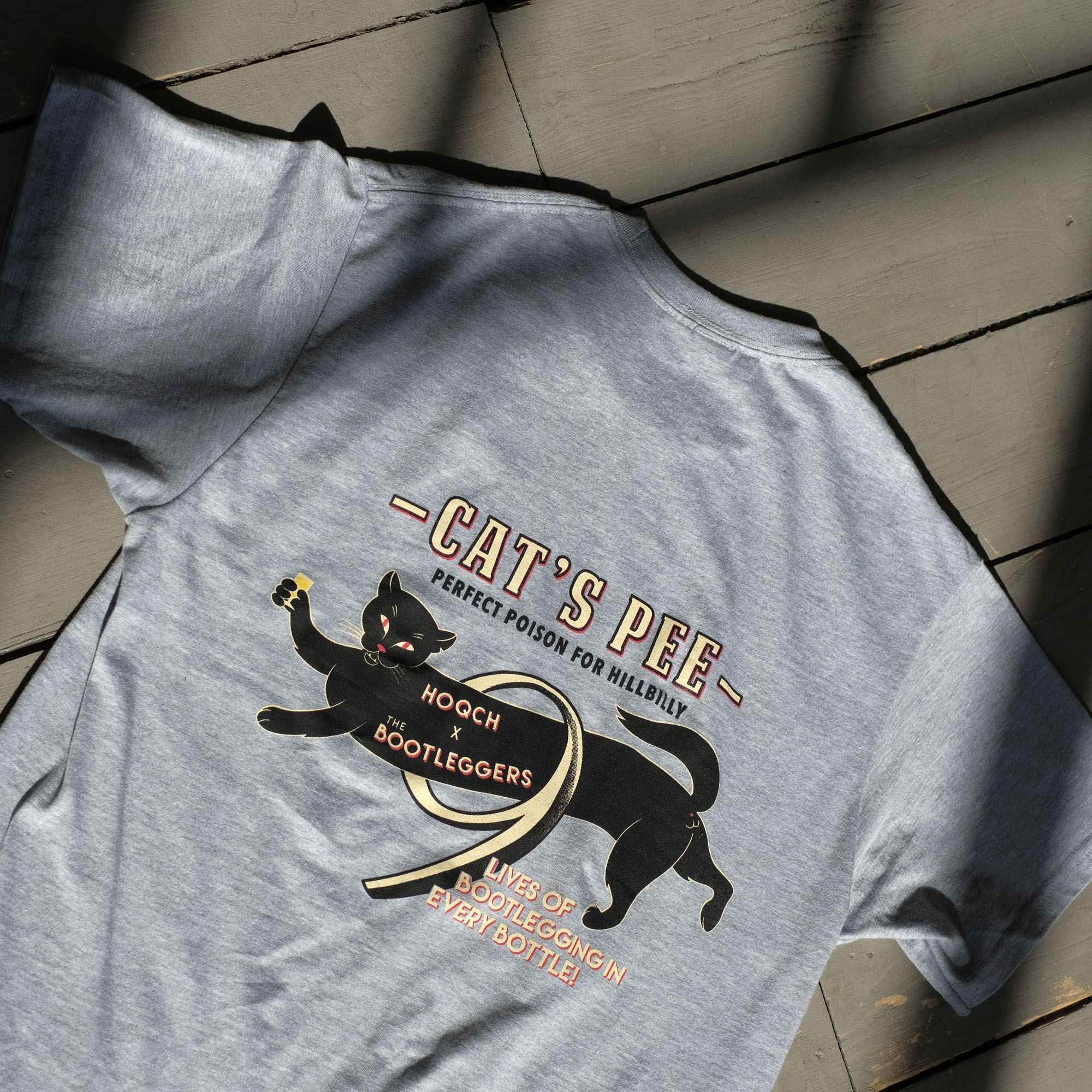 Футболка The Bootleggers x Hoqch "Cat's Pee" Heather Grey — изображение 2