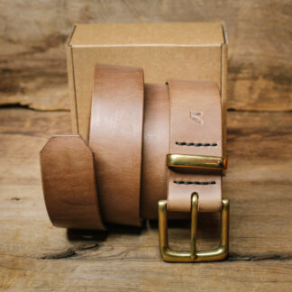 Ремни Architect Leather Eternal Belt с латунной пряжкой Horween Natural Chromexcel