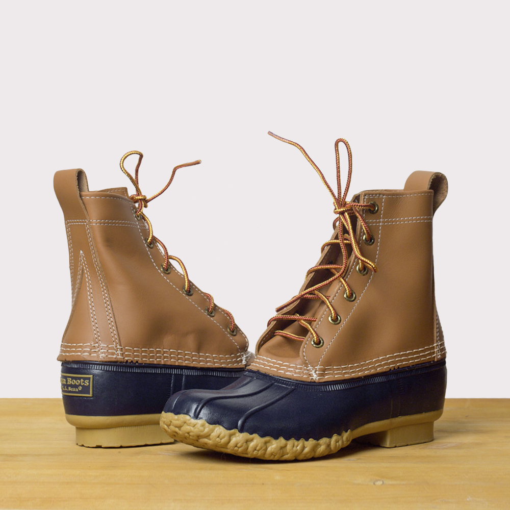 Ботинки L.L.Bean 8" Tan/Navy Duck Boots — изображение 3