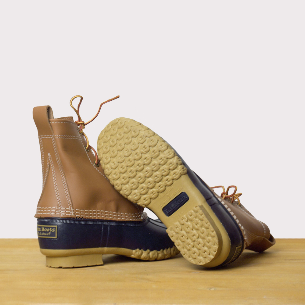 Ботинки L.L.Bean 8" Tan/Navy Duck Boots — изображение 4