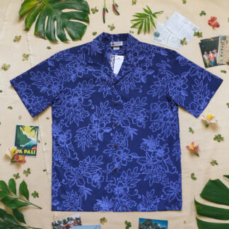 Гавайская рубашка Aloha Republic Kuuipo Navy