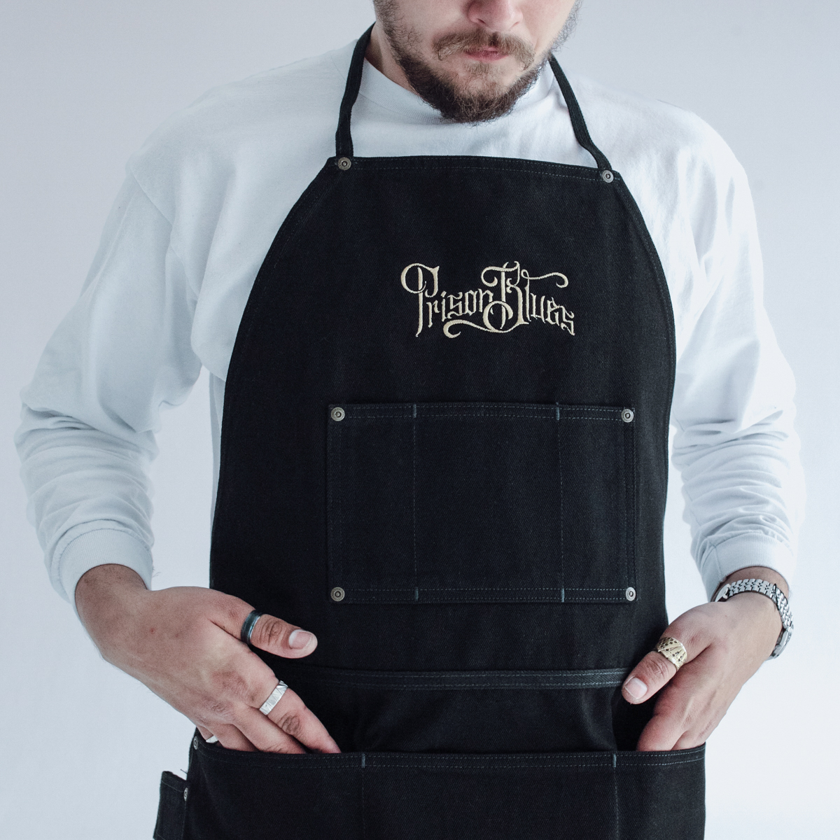 Фартук Prison Blues Apron Script Logo Black — изображение 7