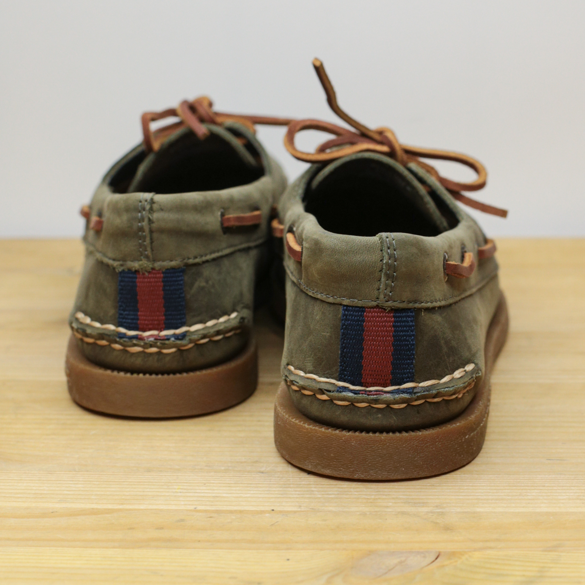 Мужские топсайдеры Sperry A/O 2-Eye Varsity Olive Boat Shoes — изображение 8