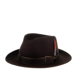 Шляпа Stetson Fedora Woolfelt Brown