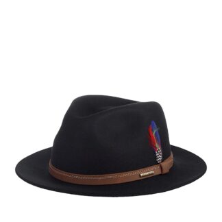 Шляпа Stetson Traveller Woolfelt Black (leather)