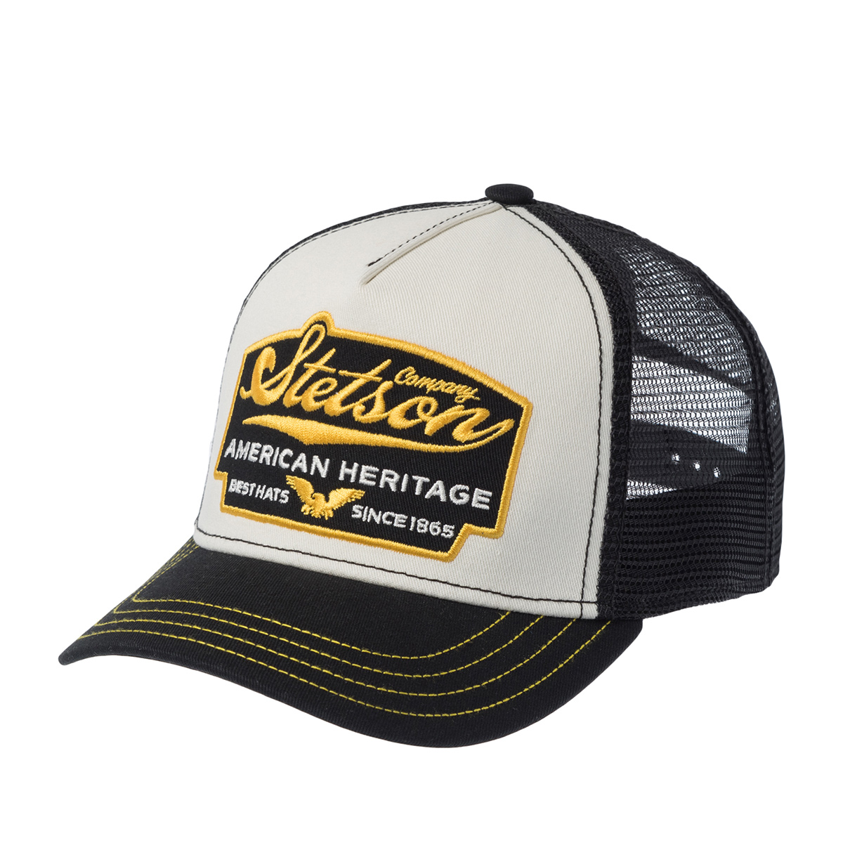 Бейсболка Stetson Trucker Cap American Heritage Black/White