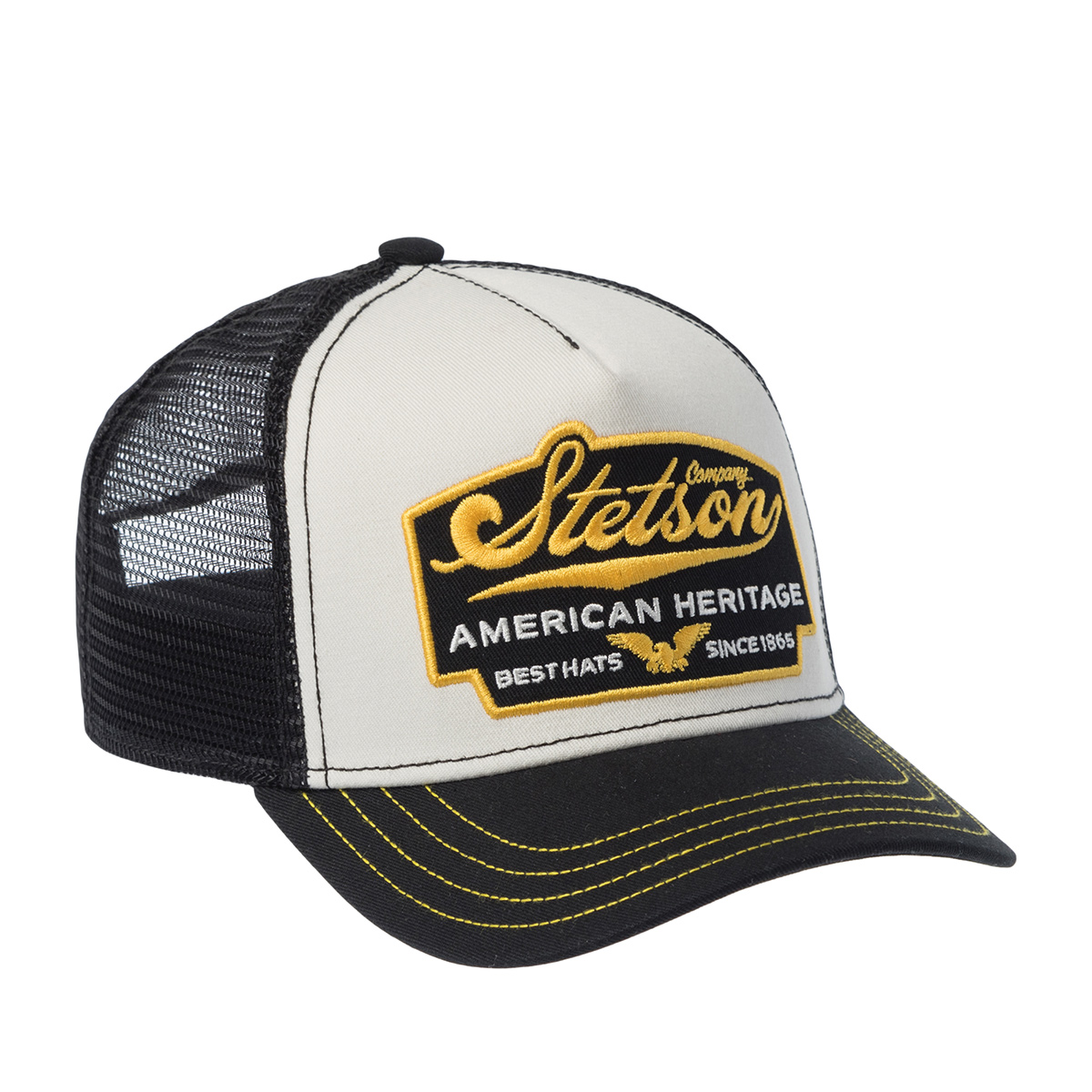 Бейсболка Stetson Trucker Cap American Heritage Black/White — изображение 2