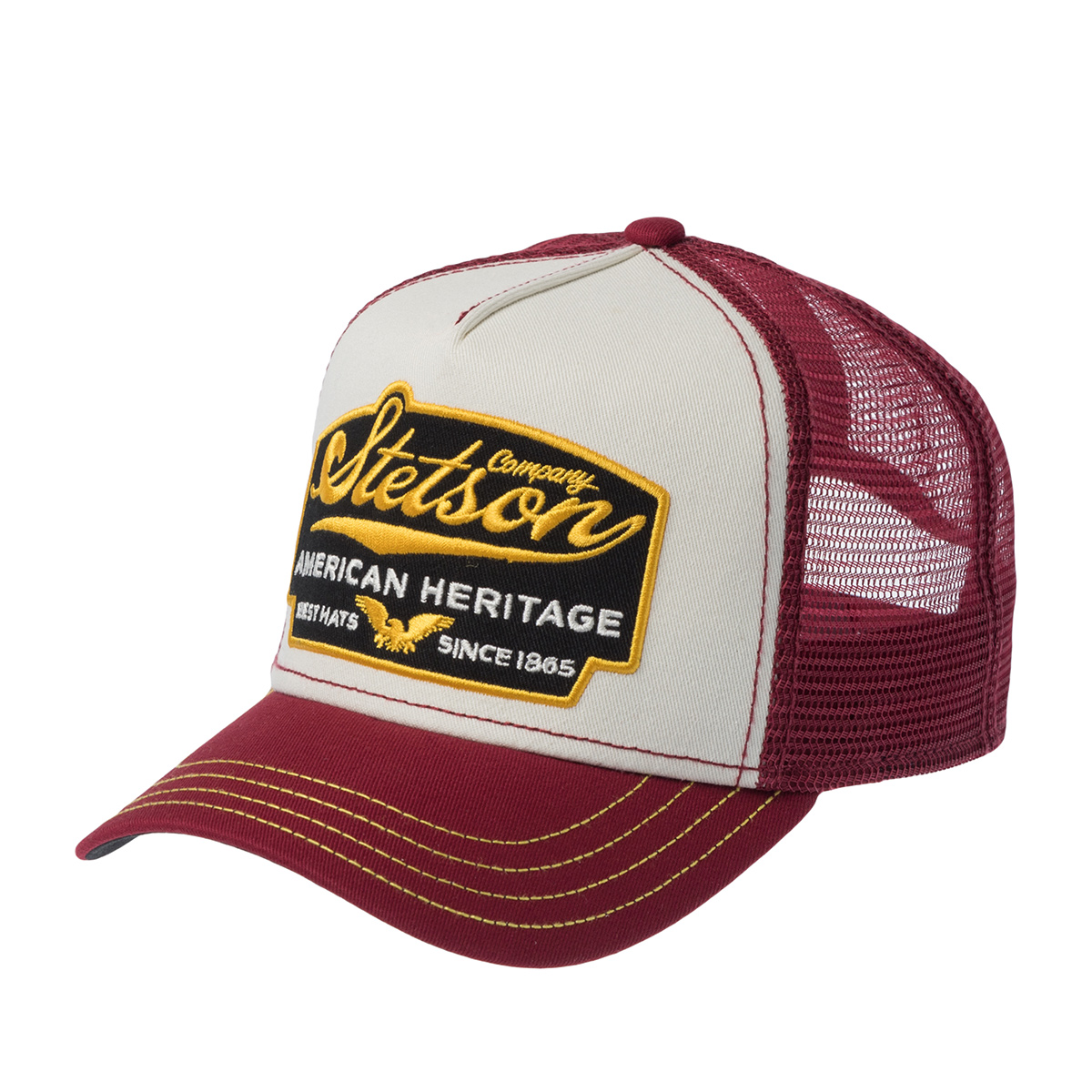 Бейсболка Stetson Trucker Cap American Heritage Bordo/White