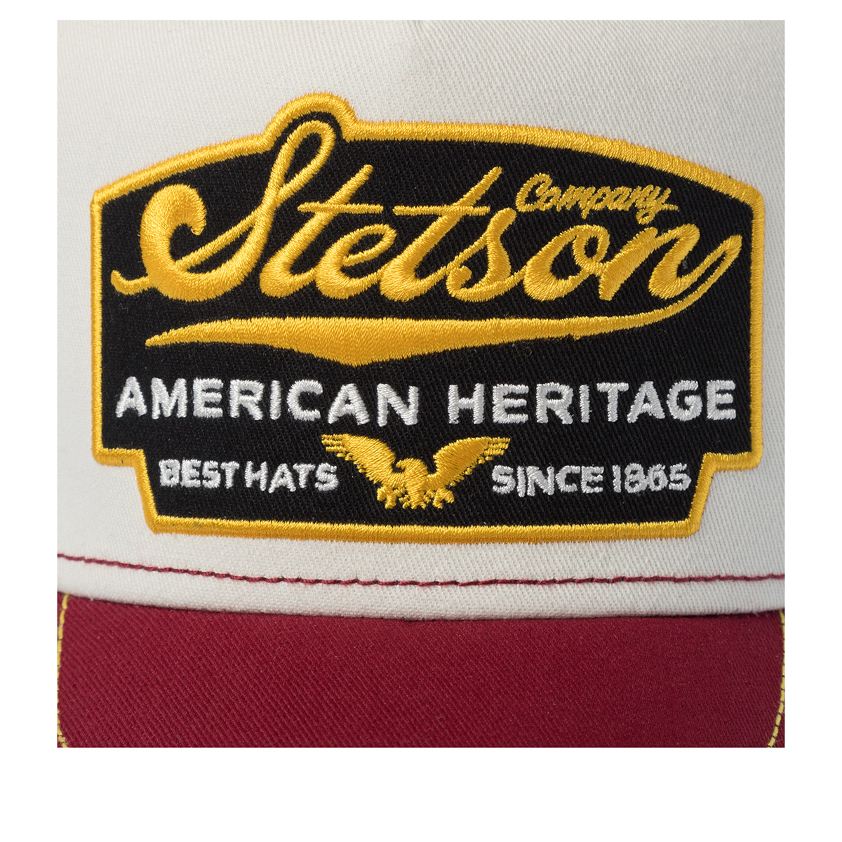 Бейсболка Stetson Trucker Cap American Heritage Bordo/White — изображение 5